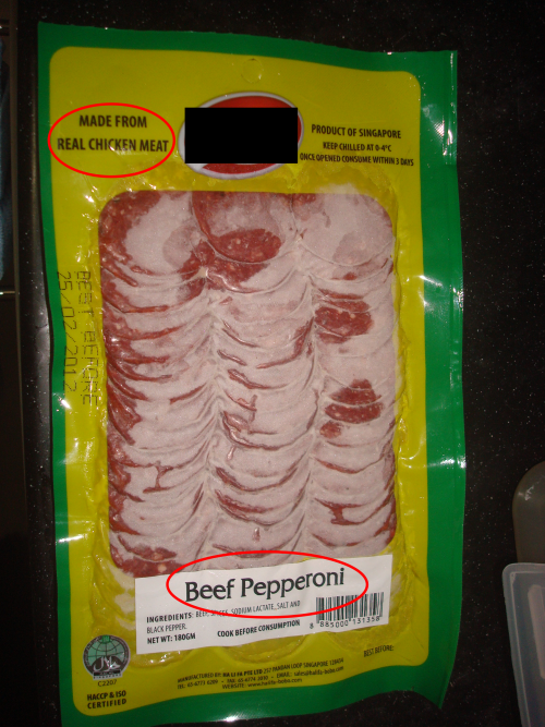 Beef Pepperoni Made with Real Chicken Meat