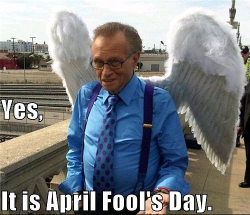 April Fools' Day featuring Larry King